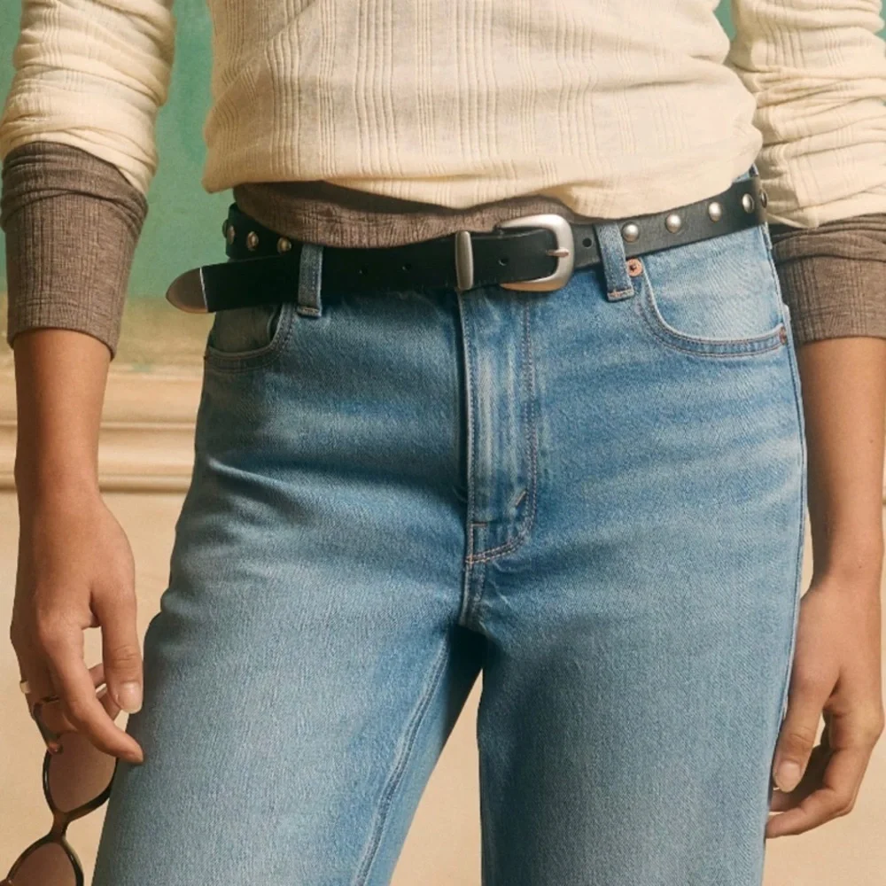 AE Western Studded Belt Leather woman nwt M